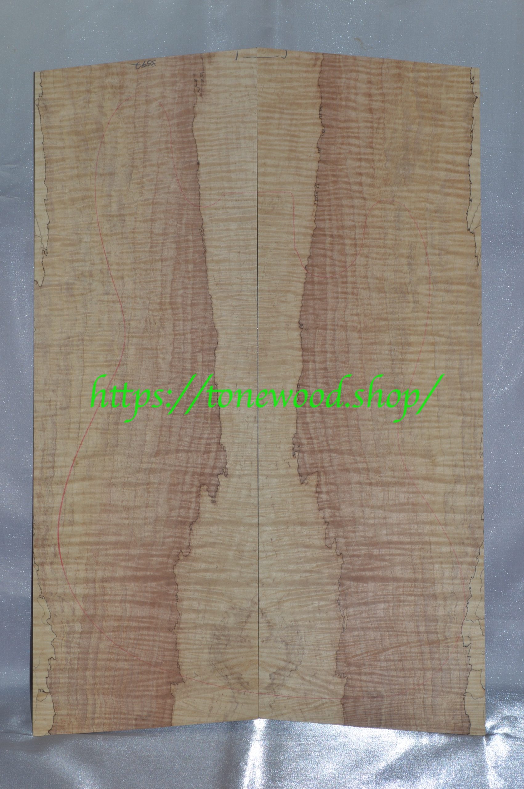 spalted maple-body-top-No.409